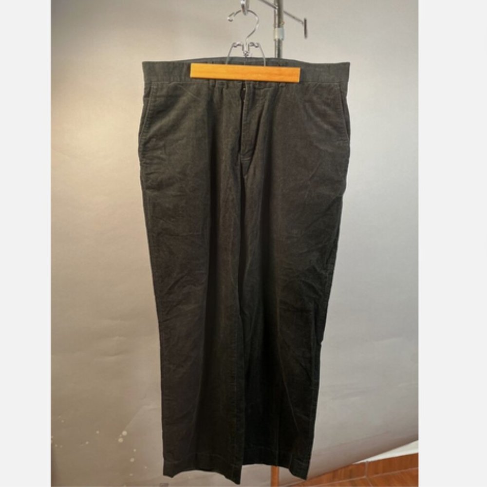 Polo by Ralph Lauren Men's Black Corduroy Classic Fit Pants Trousers 34/30 Retr